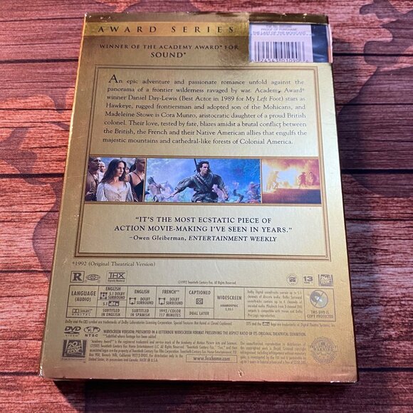 The Last Of The Mohicans DVD Director's Expanded Edition Daniel Day-Lewis - Picture 3 of 4